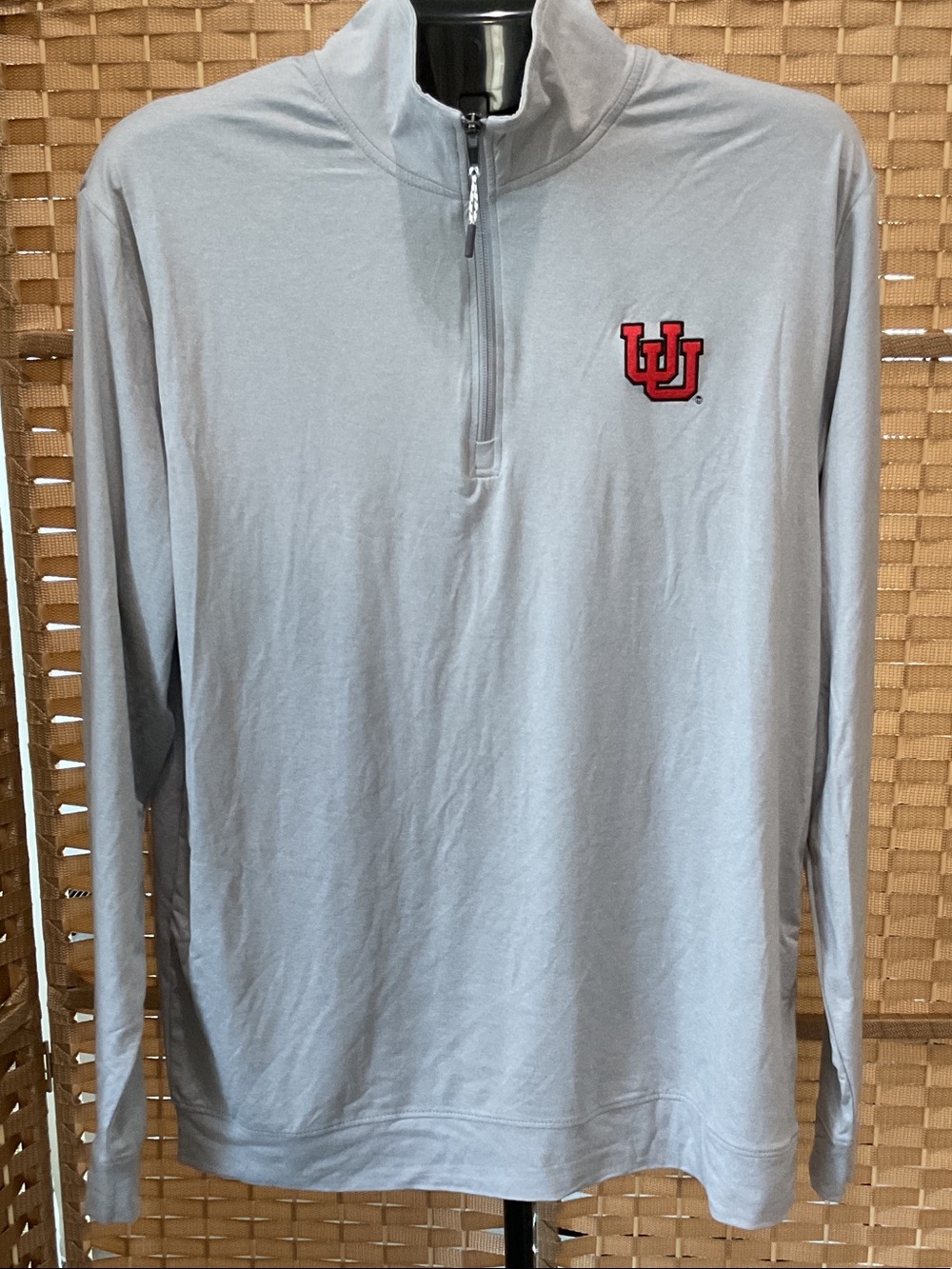 Rivalry Threads Light Gray Quarter‑Zip - Utah Utes